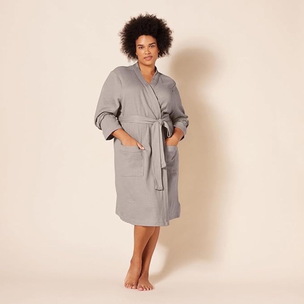 Amazon Essentials Beige Waffle Robe - Picture 6 of 6